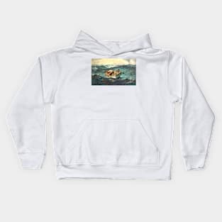 The gulf stream by Winslow Homer Kids Hoodie